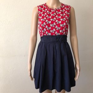 Reko For Topshop Bow Print Sleeveless Dress Size 6